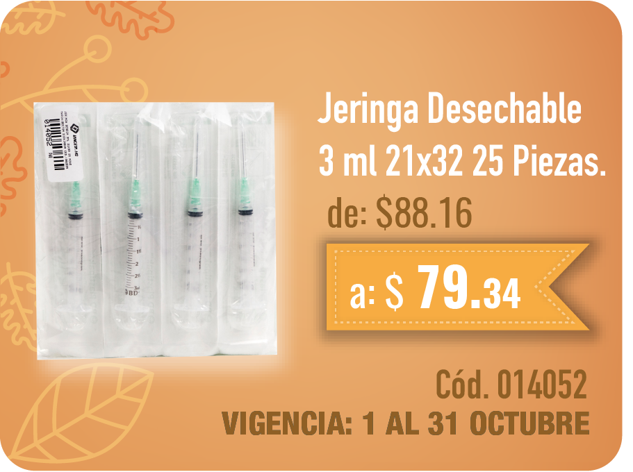 Jeringa Desechable 3 ml