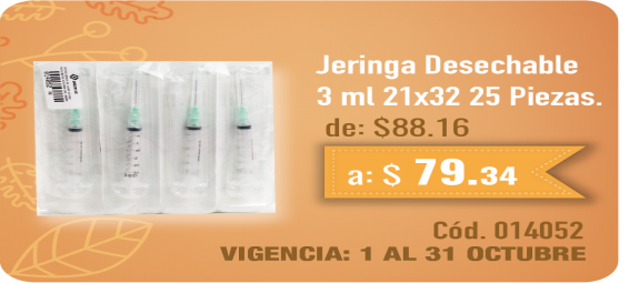 Jeringa Desechable 3 ml