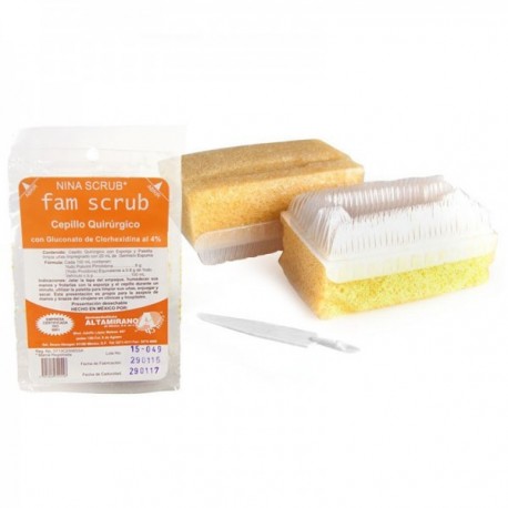 CEPILLO QUIRURGICO FAM SCRUB CLORHEXIDINA 4%