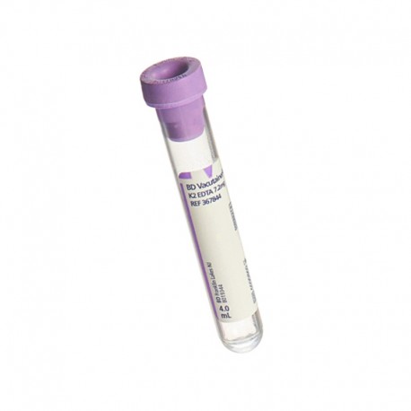 TUBO VACUTAINER PLASTICO 4ML LILA EDTAK2 10PZAS