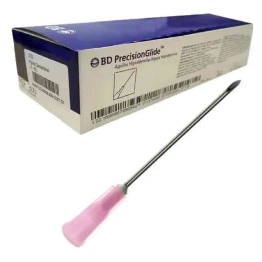 AGUJA DESECHABLE 18G 40MM ROSA 25 PZAS