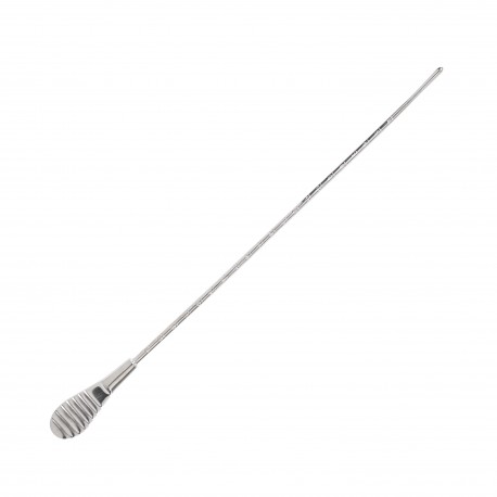 <p>Histerómetro Sims maleable curvo, abotonado.</p>

<ul><li>Plateado.</li>
	<li>Acero Inoxidable.</li>
	<li>Diámetro: 4.0 mm Largo: 31.0 cm</li>
</ul>