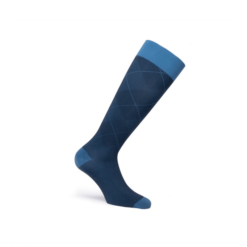 CALCETIN 15-20 MMHG RODILLA DISEÑO AZUL GRANDE