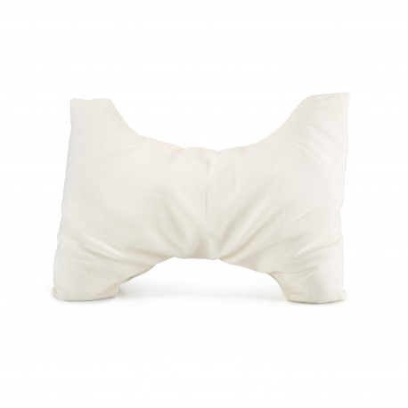 <ul>
<li>Almohada tipo mariposa para cervicales.</li>
<li>Contiene funda de tela color hueso la cual puede ser quitada fácilmente para su lavado.</li>
<li>Ayuda a disminuir el dolor cervical y dorsal superior.</li>
<li>Se adapta fácilmente a la forma del cuello permitiendo descanso y confort.</li>
</ul>