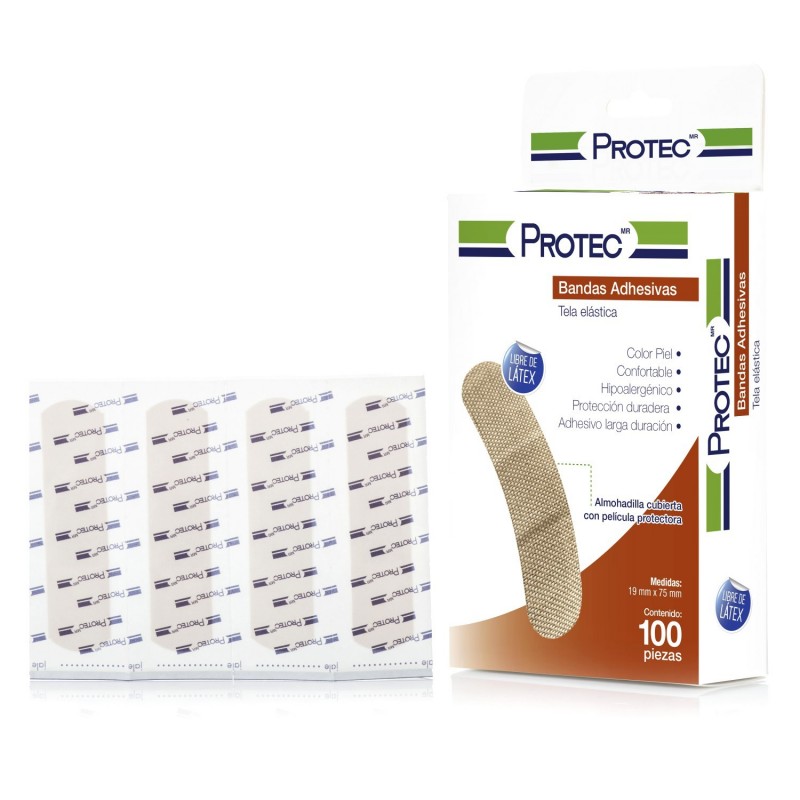 BANDITA ADHESIVA PROTEC ELASTICA 100 PZAS