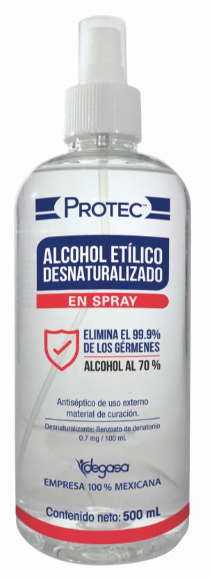 ALCOHOL ETILICO DESNATURALIZADO SPRAY 500 ML