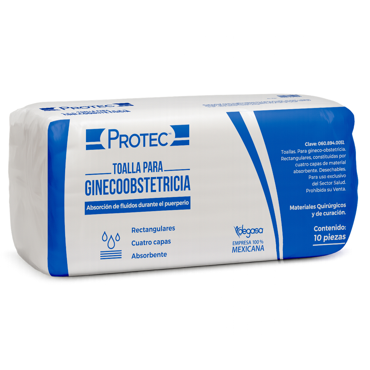 TOALLA SANITARIA OBSTETRICA DESECHABLE 10 PIEZAS