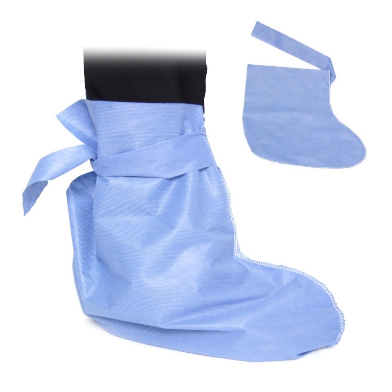 <p>Bota para proteger los pies en cirugías como una barrera para las bacterias, sangre y otros fluidos.</p>
<ul><li>Desechable</li>
<li>Hecho con tela SMS de 30 g/m2</li>
</ul>