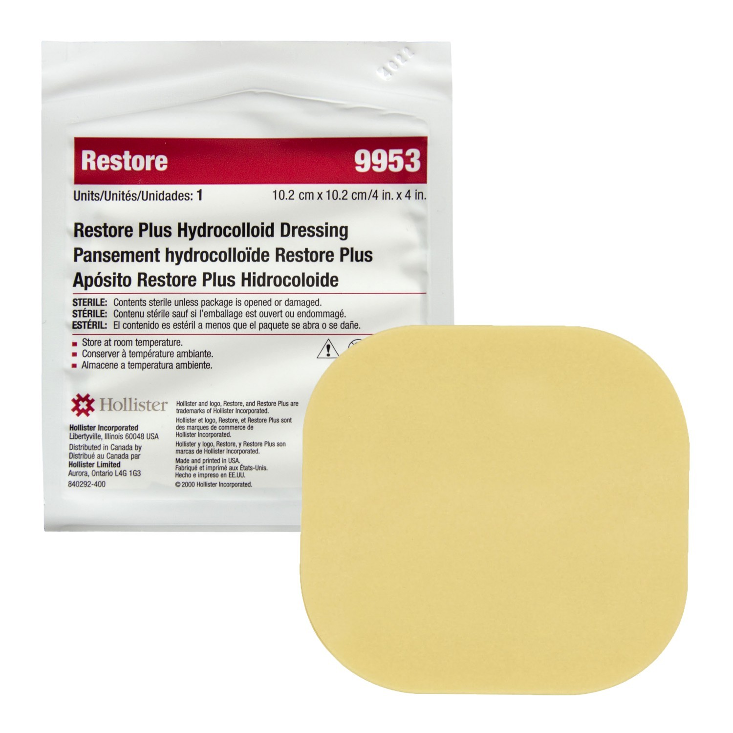 APOSITO RESTORE PLUS HIDROCOLOIDE 10 X 10 CM ESTERIL