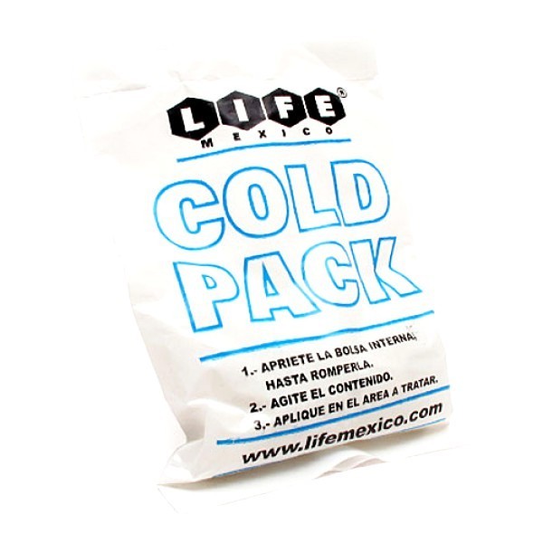 <p>Compresa fría instantánea para utilizar en golpes, esguinces o luxaciones para prevenir la inflamación.</p>
<blockquote>
<p>Localice y apriete fuertemente la bolsa interior para accionarla</p>
</blockquote>
<ul><li>Desechable</li>
<li>Duración aproximada de 20 minutos</li>
</ul>