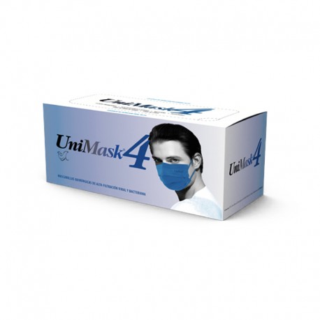 CUBRE BOCAS UNIMASK AZUL COBALTO 50 PZA