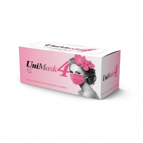 CUBRE BOCAS UNIMASK ROSA 50 PZA