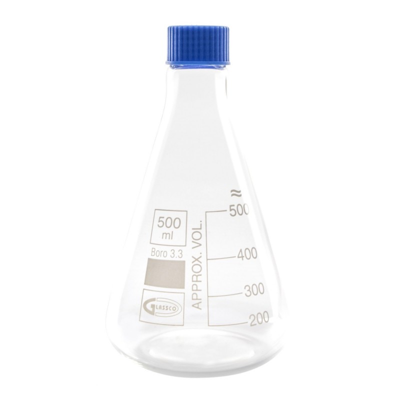 MATRAZ ERLENMEYER C/TAPON ROSCA 250 ML