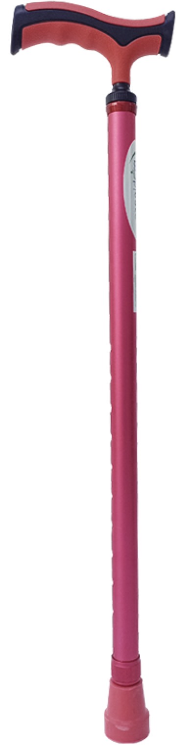 BASTON ALUMINIO MANGO ALEMAN ROJO