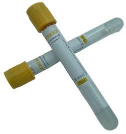 TUBO RECOLECTOR DE SANGRE C/GEL SEPARADOR + ACTIVADOR 5ML ORO 10 PZAS