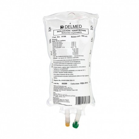 <p>Fórmula<br />
0.310 g/0.600 g/0.030 g/0.020 g.</p>

<p>Cada solución contiene: Fármaco</p>

<ul><li>Lactato de Sodio 0.310 g al 100%         </li>
	<li>Cloruro de Sodio 0.600 g                          </li>
	<li>Cloruro de Potasio 0.030 g                          </li>
	<li>Cloruro de Calcio 0.020 g                          </li>
</ul><p>Aditivos<br />
Agua para fabricación de inyectables 100.000 mL cbp.</p>