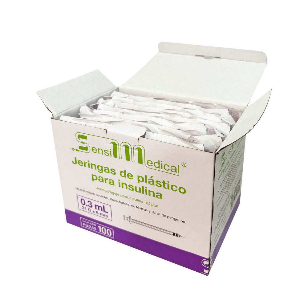JERINGA PARA INSULINA DE 0.3 ml.