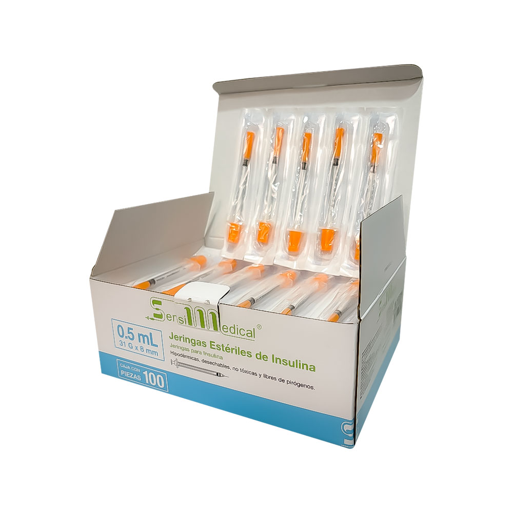 JERINGA PARA INSULINA DE 0.5 ml.