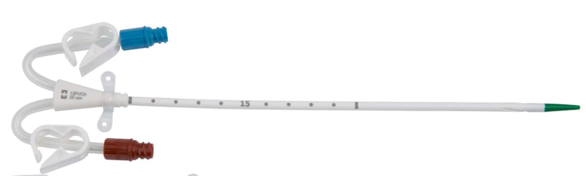 CATETER HD MAHURKAR ELITE CURVO 12 FR X 20 CM DE DOBLE LUMEN
