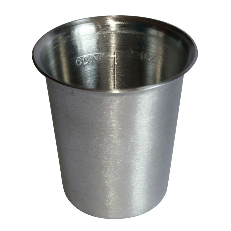 VASO 060ML GRADUADO ACERO INOXIDABLE