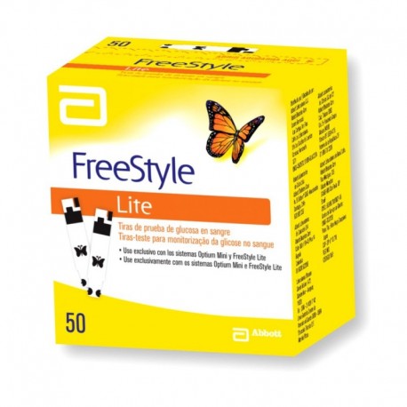 <ul>
<li>Abbott Laboratories de México le ofrece caja con 50 tiras reactivas de la marca Freestyle Lite para ser utilizada por el medidor de glucosa Freestyle Lite.</li>
<li>Sistema ZipWik patentado, que facilita la aplicación de la sangre agilizando el resultado de la medición.</li>
<li>Barra de encendido única.</li>
<li>Tiempo de respuesta: sólo 4 segundos.</li>
</ul>