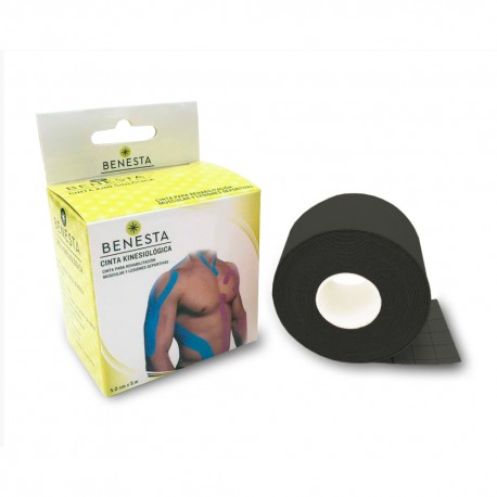 CINTA KINESIO 5 CM X 5 MT NEGRO