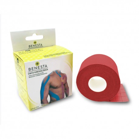 CINTA KINESIO 5 CM X 5 MT ROJO