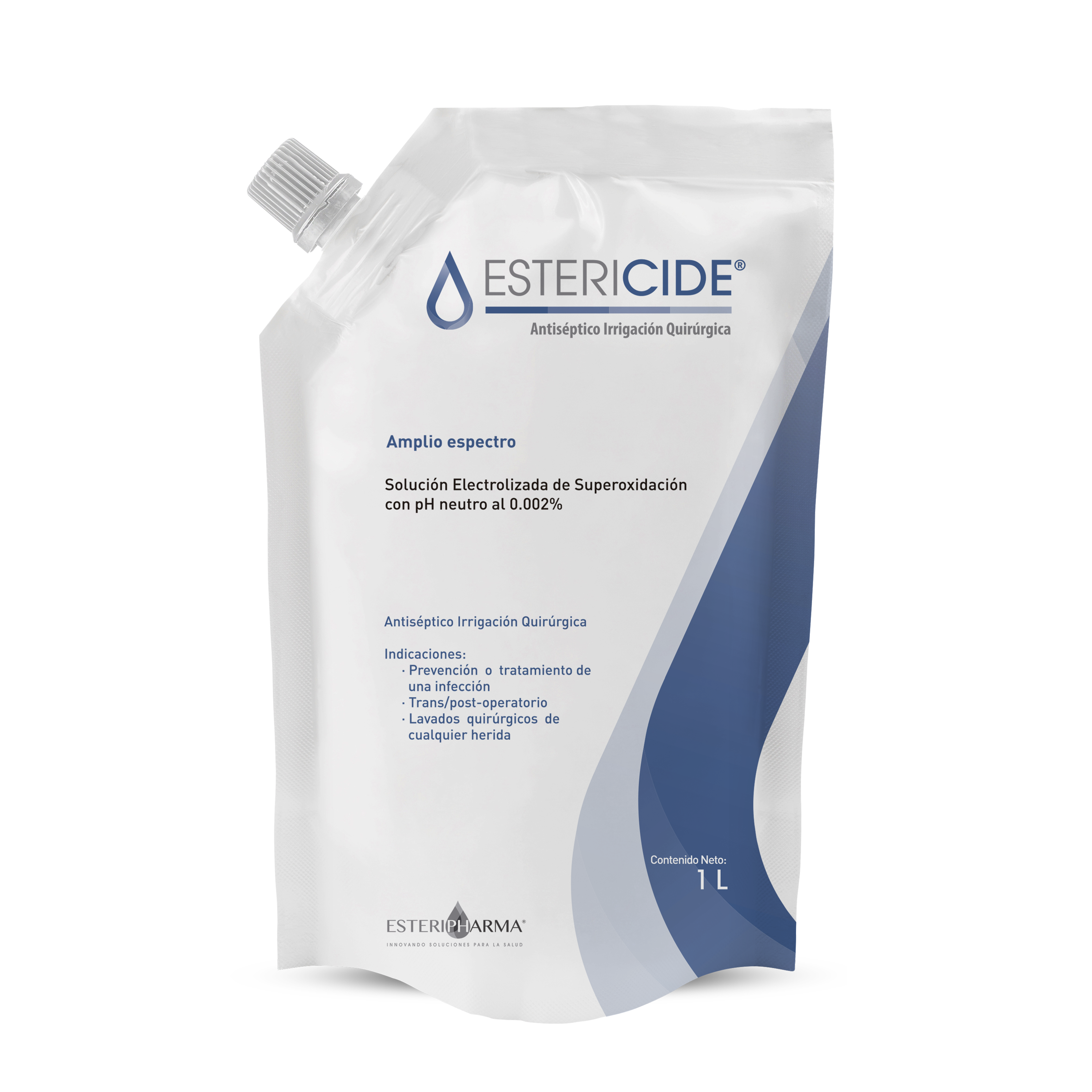 SOLUCION ANTISEPTICA ESTERICIDE IRRIGACION QUIRURGICA 1 LT