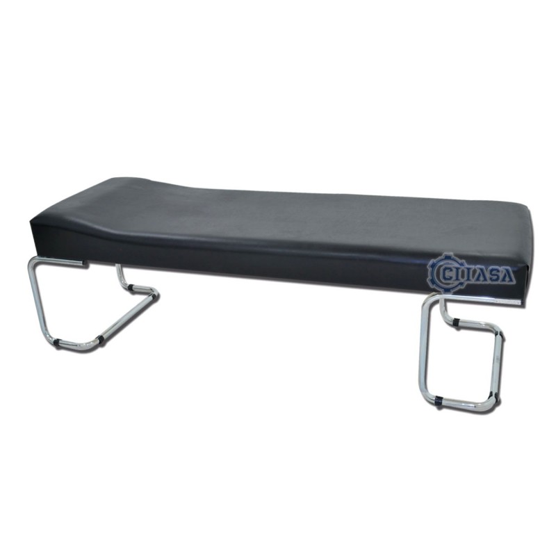 DIVAN TUBULAR CROMADO  FORRO NEGRO