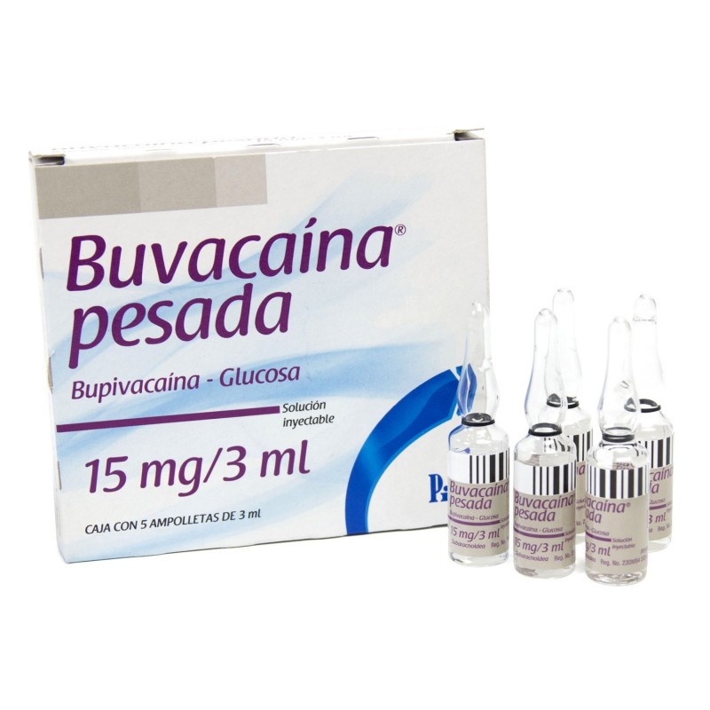 BUVACAINA PESADA 5MG 1ML 5 AMPOLLETAS