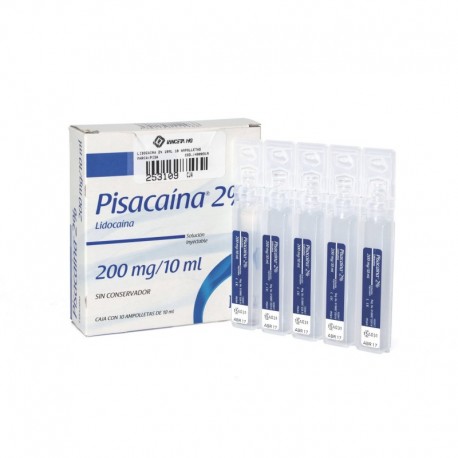 LIDOCAINA 2% 10ML 10 AMPOLLETAS