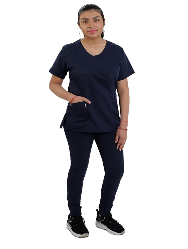 PIJAMA QUIRURGICA DAMA XGRANDE NEGRA ANTIFLUIDOS