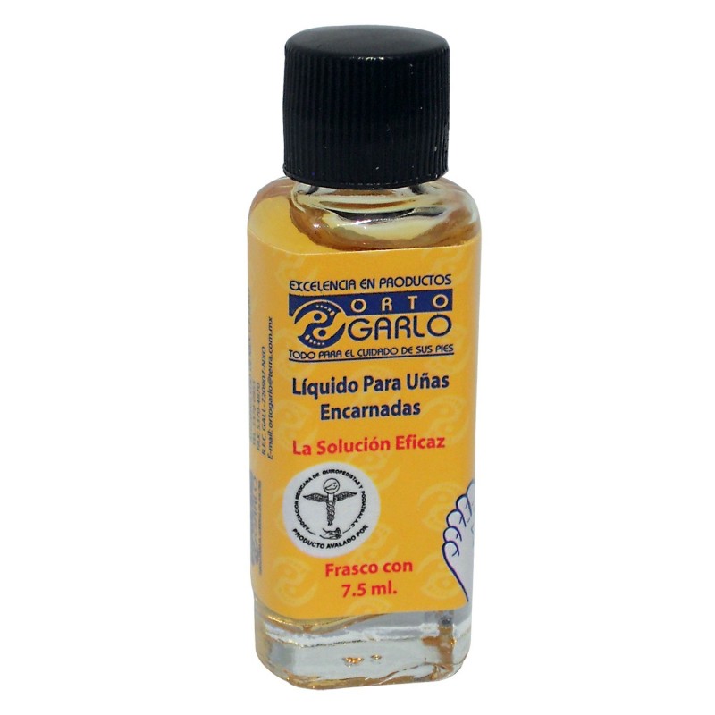 <p>Reblandece las uñas encarnadas para que el borde de la uñas se remueva fácilmente.</p>

<ul><li>Frasco con 7.5 ml.</li>
</ul>