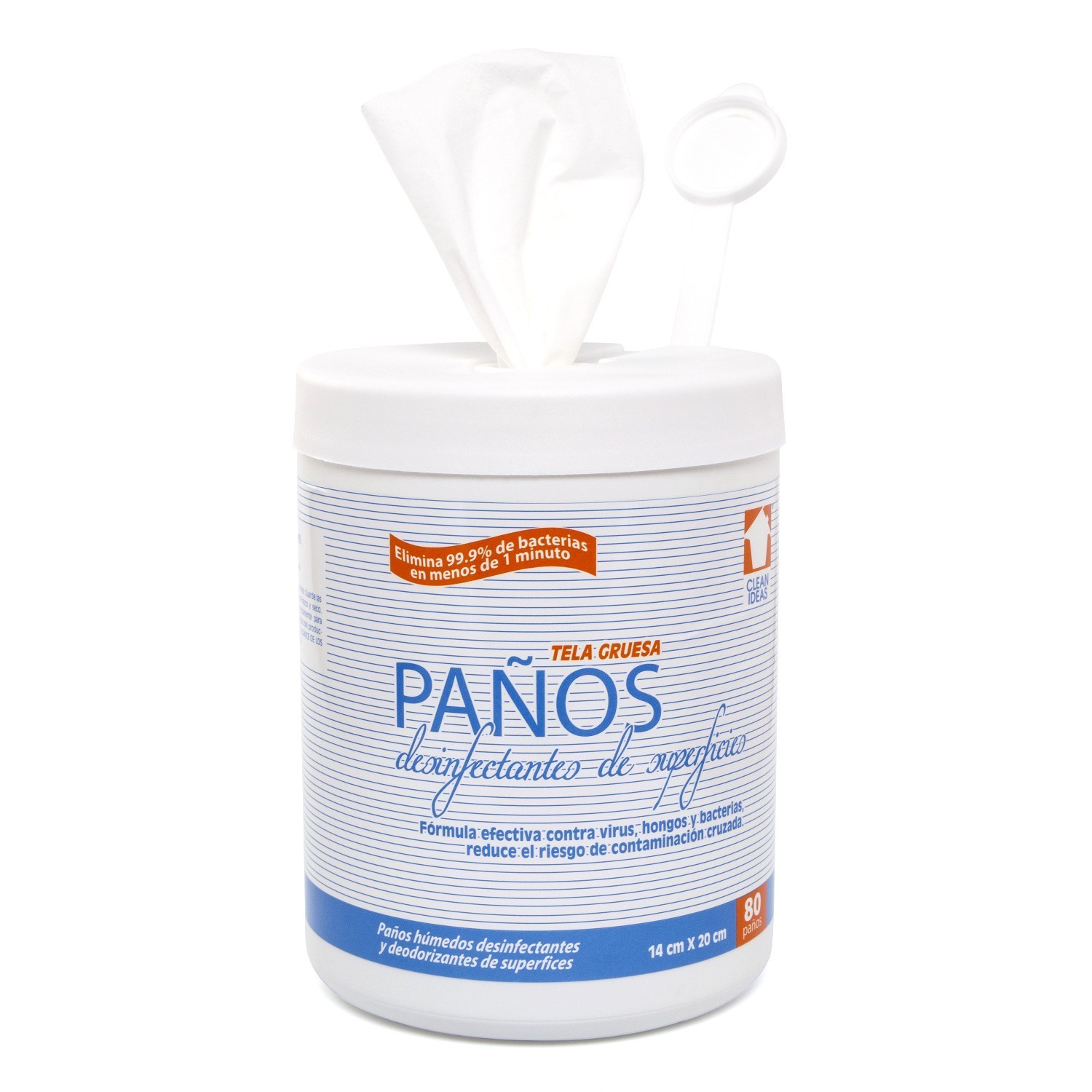 <p>Paños húmedos desechables para <strong>limpieza y desinfección de superficies</strong>, impregnados con una solución a base de alcohol etílico de 96º y cloruro de bensalconio.</p>
<p>Ideal para <strong>superficies ambientales no críticas</strong> tales como: pisos, muebles, paredes, equipo médico no crítico, camillas, etc.</p>
<ul><li>Elimina eficazmente el 99.9% de bacterias, virus y hongos en menos de 60 segundos</li>
</ul>