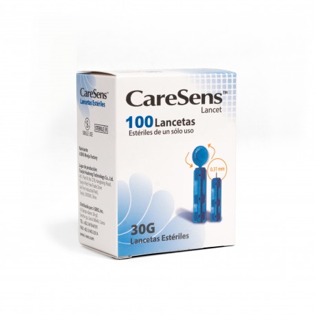 LANCETA DESECHABLE CARESENS 100 PZAS