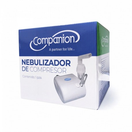 <p>Descripción:<br />
Sistema de terapia respiratoria a través de aire comprimido que genera un fino aerosol permitiendo lograr un mejor tratamiento para toda la familia, puede utilizarse tanto por adultos como por niños. Incluye todos los accesorios y filtros de repuesto.</p>

<ul><li>Muy fácil de usar.</li>
	<li>3 años de garantía.</li>
	<li>Bajo nivel de ruido, menos de 57dB.</li>
	<li>Compatcto, fácil de transportar.</li>
	<li>Bajo consumo de energía, menos de 65W.</li>
	<li>Provee partículas menores a 3 micrones logrando un mejor tratamiento.</li>
	<li>Incluye: mascarilla adulto, mascarilla pediátrica, vaso para medicamento, tubo y 5 filtros de repuesto.</li>
	<li>Instructivo en español</li>
</ul>