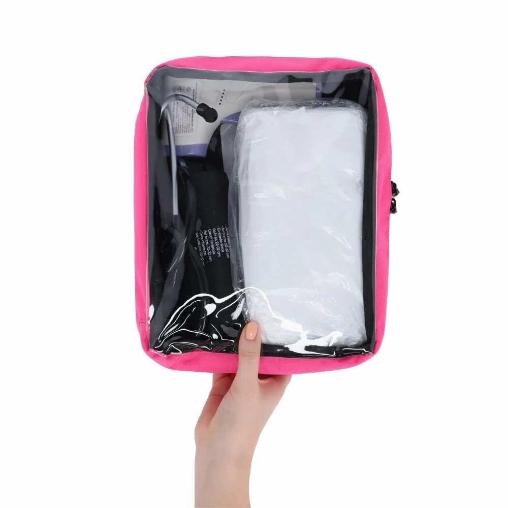 ESTUCHE ORGANIZADOR P/BOTIQUIN PRIMEROS AUX ROSA