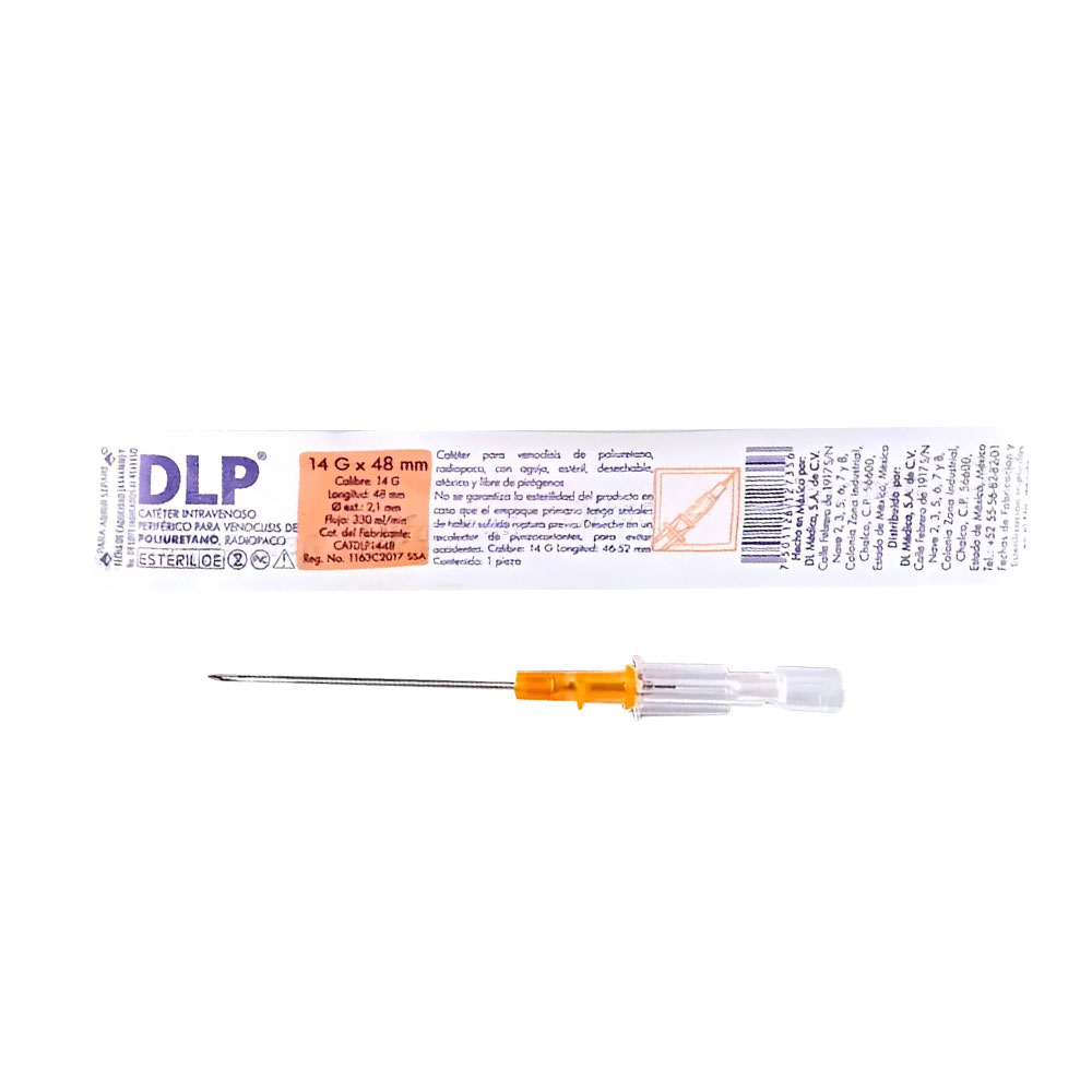 CATETER INTRAVENOSO 14 g x 48 mm CON 10 PIEZAS