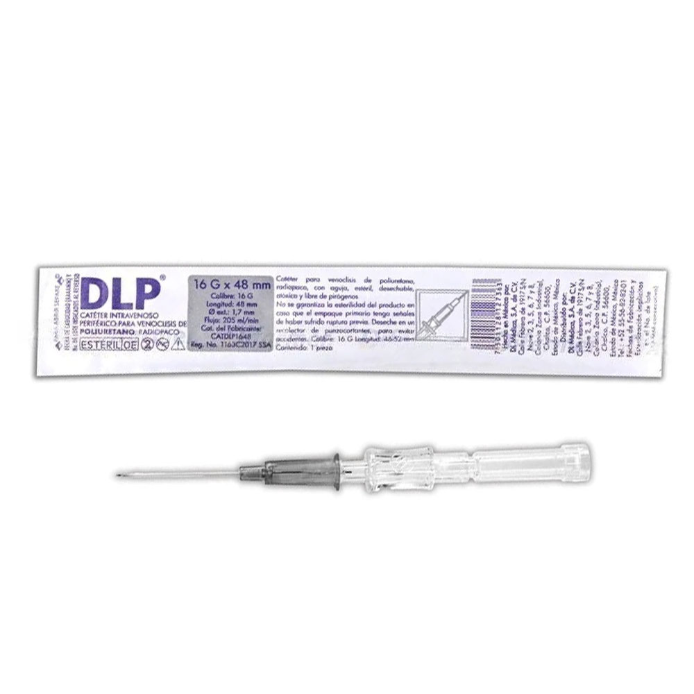 CATETER INTRAVENOSO 16g x 48 mm CON 10 PIEZAS