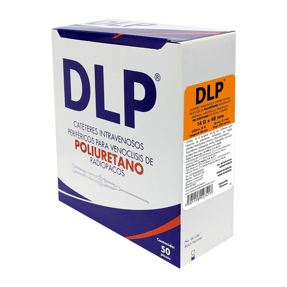 CATETER INTRAVENOSO 14GX48MM CON 50 PIEZAS