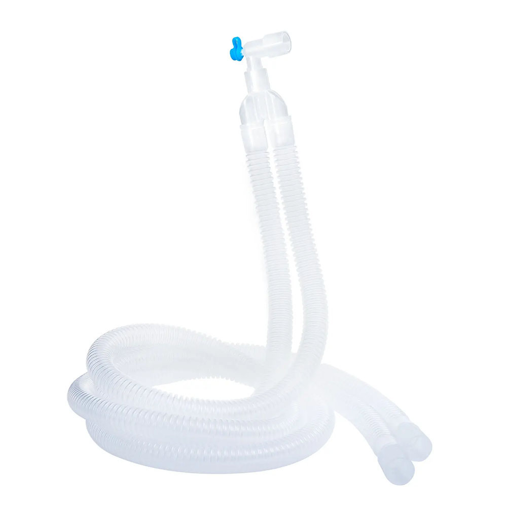 <ul><li>Diseño coaxial para mejor humidificación y conveniencia.</li>
	<li>Mejor control de niveles de PaCO2.</li>
	<li>Ligero y tubo claro.</li>
	<li>Elimina la necesidad de válvula direccional y absorbedores de cal sodada.</li>
	<li>1.5 m.</li>
</ul>

Los circuitos de respiración anestésica están hechos de materiales grado médico, consiste de un tubo corrugado o tubo extensible (extendible), conector externo de la máquina, conector fijo en Y o conector giratorio Y. Conector en codo con puerto y tapa. Presentaciones para adulto y pediátrico. En diferentes tamaños. Producto no estéril
