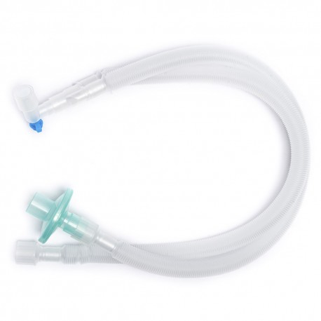 <ul><li>Diseño coaxial para mejor humidificación y conveniencia.</li>
	<li>Mejor control de niveles de PaCO2.</li>
	<li>Ligero y tubo claro.</li>
	<li>Elimina la necesidad de válvula direccional y absorbedores de cal sodada.</li>
	<li>1.5 m.</li>
</ul>

Los circuitos de respiración anestésica están hechos de materiales grado médico, consiste de un tubo corrugado o tubo extensible (extendible), conector externo de la máquina, conector fijo en Y o conector giratorio Y. Conector en codo con puerto y tapa. Presentaciones para adulto y pediátrico. En diferentes tamaños. Producto no estéril.