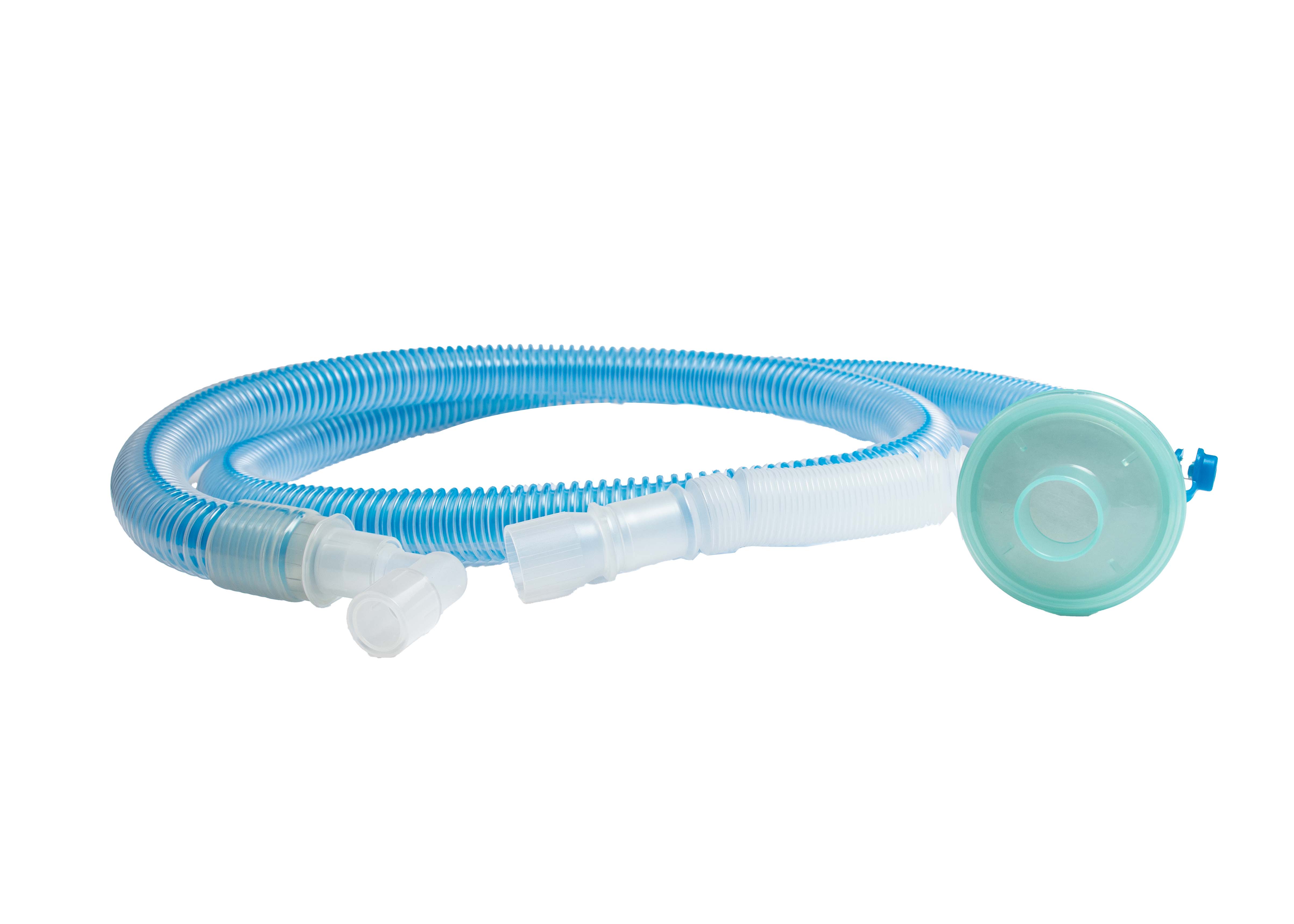 Los circuitos de respiración anestésica están hechos de materiales grado médico, consiste de un tubo corrugado o tubo extensible (extendible), conector externo de la máquina, conector fijo en Y o conector giratorio Y. Conector en codo con puerto y tapa. Presentaciones para adulto y pediátrico. En diferentes tamaños. Producto no estéril.