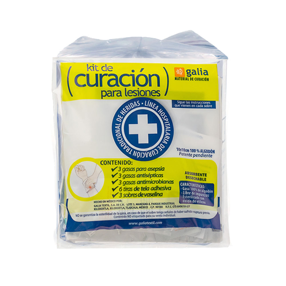 KIT DE GASAS PARA CURACIÓN DE HERIDAS