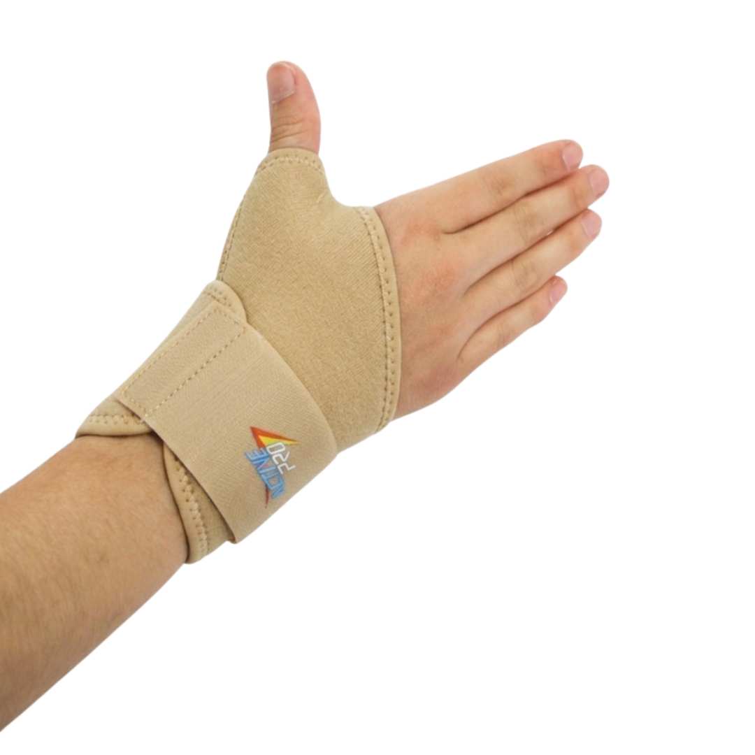 MUÑEQUERA DER VELCRO UNITALLA BEIGE