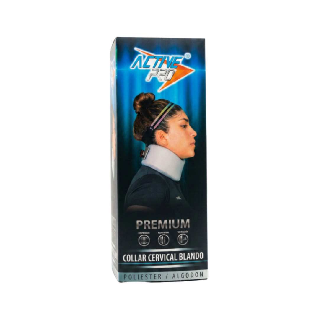 COLLARIN CERVICAL BLANDO GRIS GRANDE PREMIUM