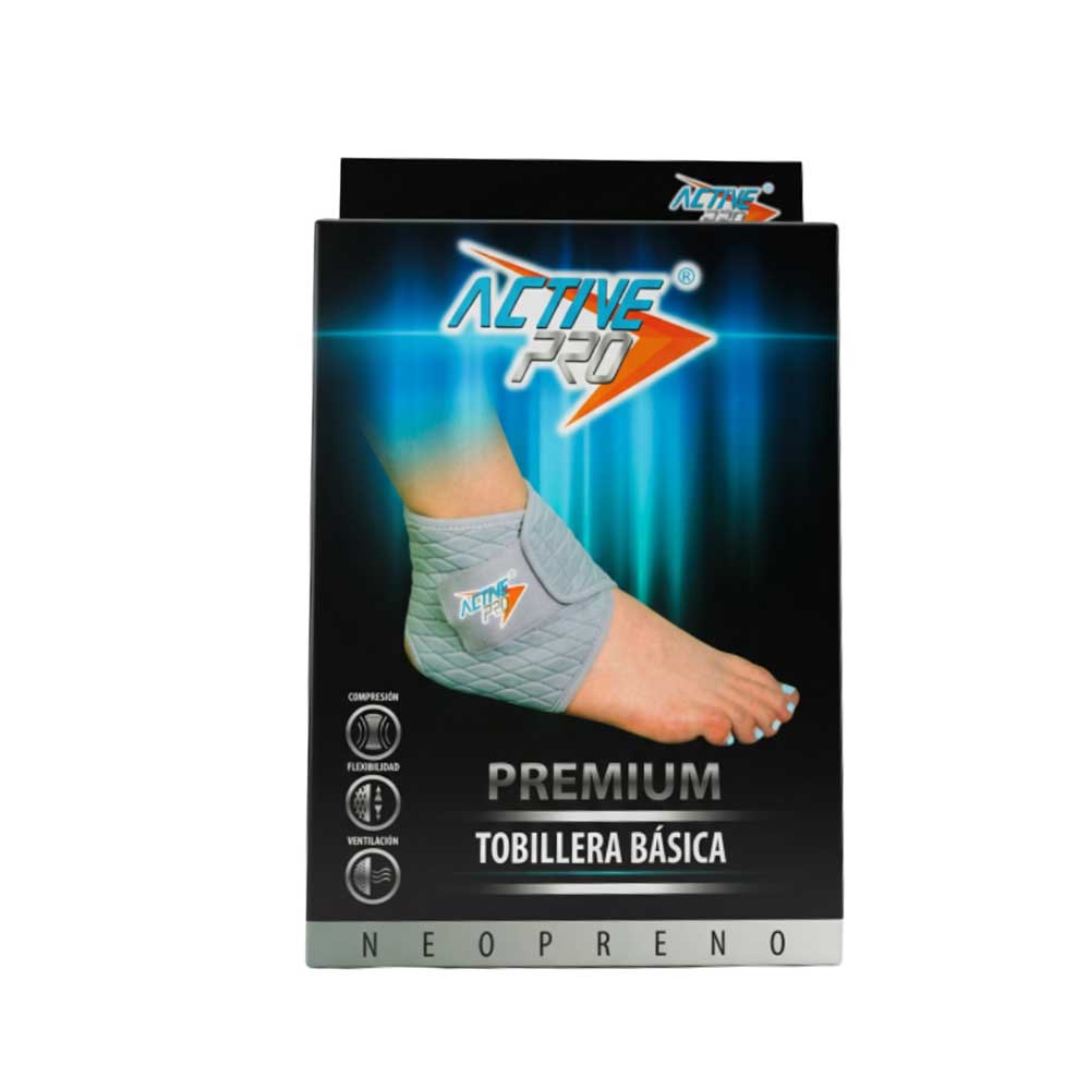 TOBILLERA BASICA ABIERTA PREMIUM CHICA GRIS