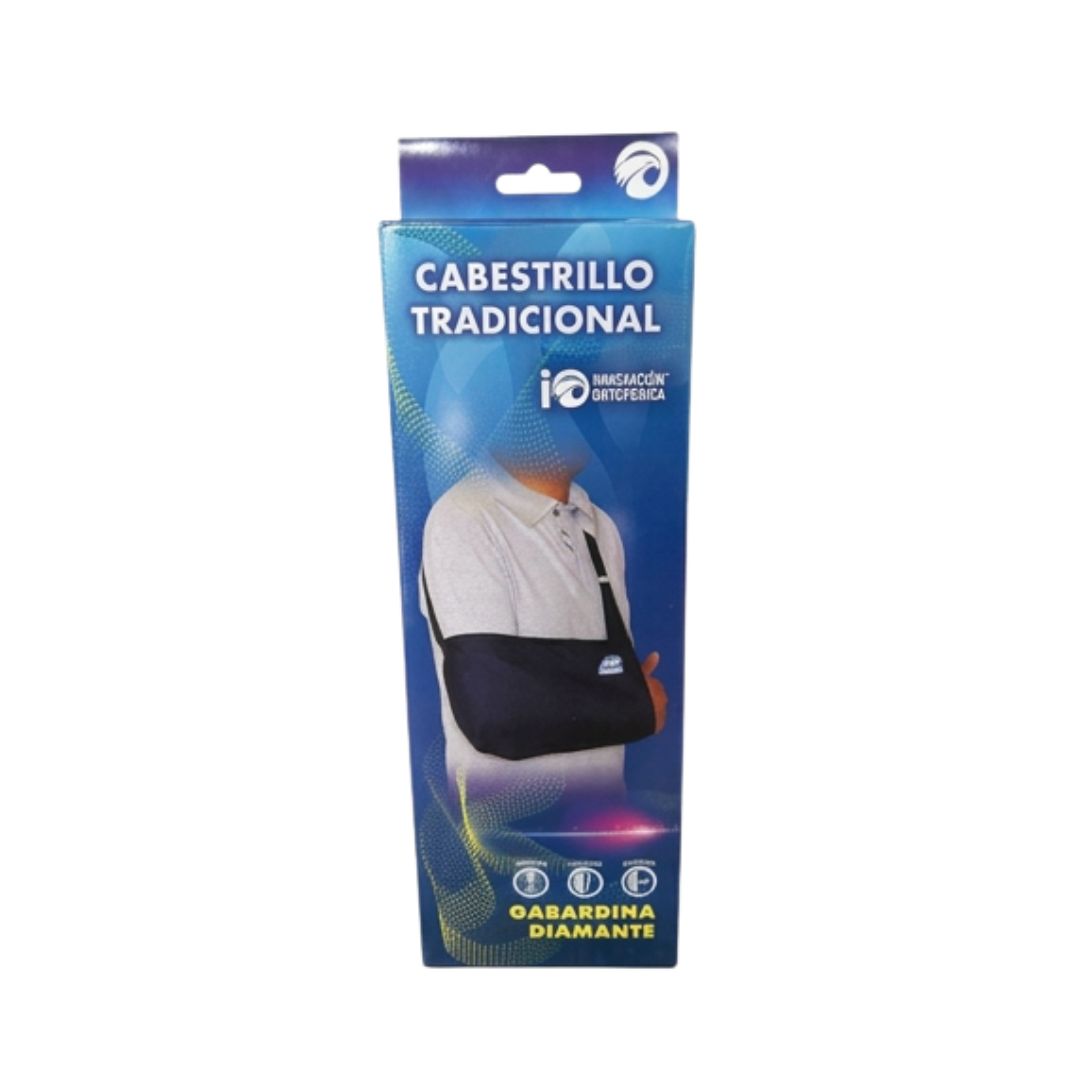 <ul>
	<li>CONSTITUIDO POR 2 PIEZAS, UN CABESTRILLO TIPO CANGURO Y UNA BANDA QUE RODEA EL TORAX Y BRAZO EVITANDO LA MOVILIZACI&Oacute;NDEL HOMBRO, AMBAS PIEZAS SON AJUSTABLES</li>
	<li>COMPOSICI&Oacute;N: 60% POLIESTER, 20% ALGOD&Oacute;N Y 20% NYLON</li>
	<li>COLOR: GRIS</li>
	<li>INDICACI&Oacute;N: SOPORTE INMOVILIZADOR DE HOMBRO Y CODO PARA TRAUMATISMOS, LUXACIONES, FRACTURAS Y CONTUSIONES, INDICADO PARA EL TRATAMIENTO DE TENSION POST-QUIRURGICA</li>
</ul>